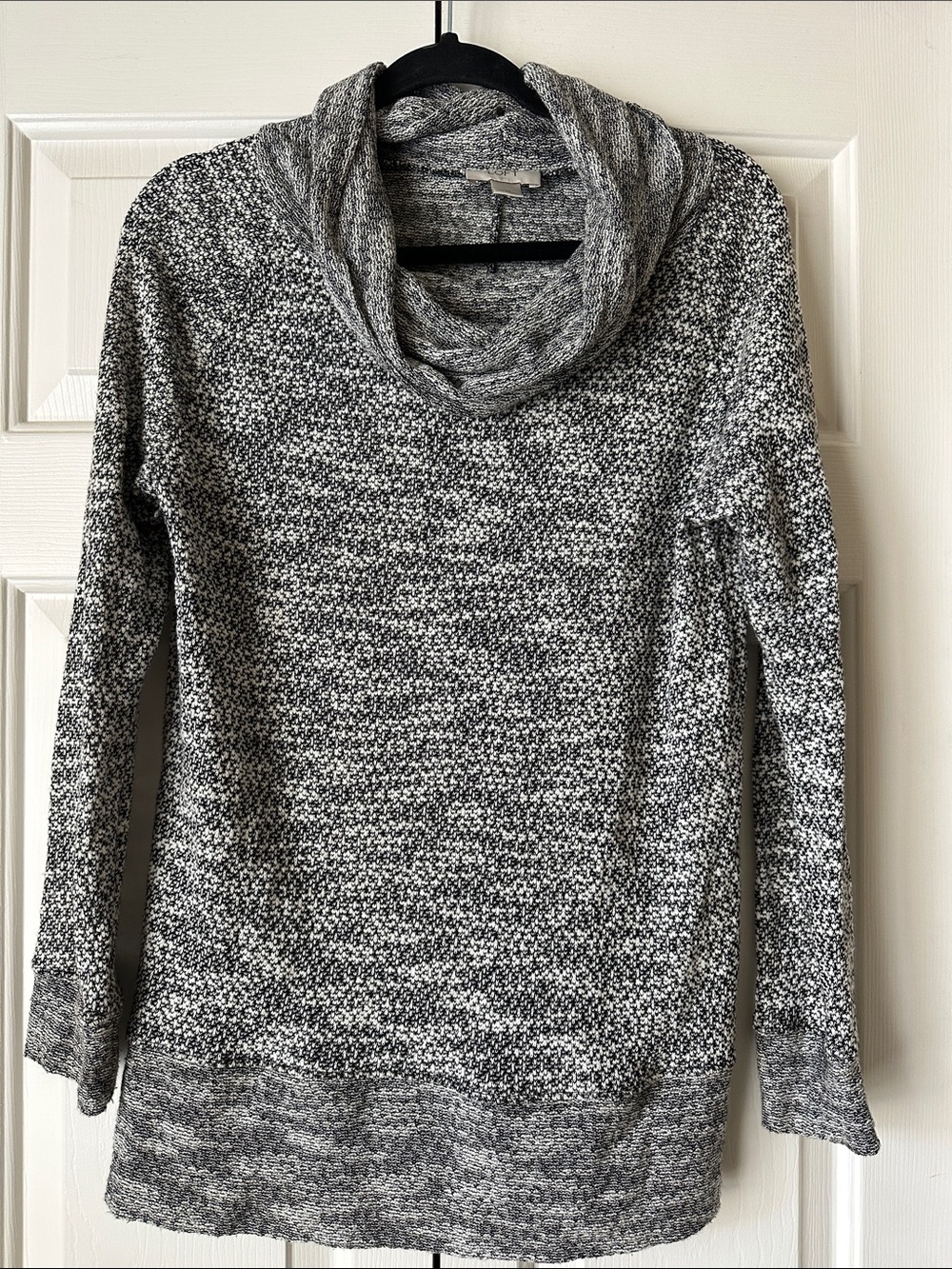 LOFT Gravel Marled Cowlneck Sweater